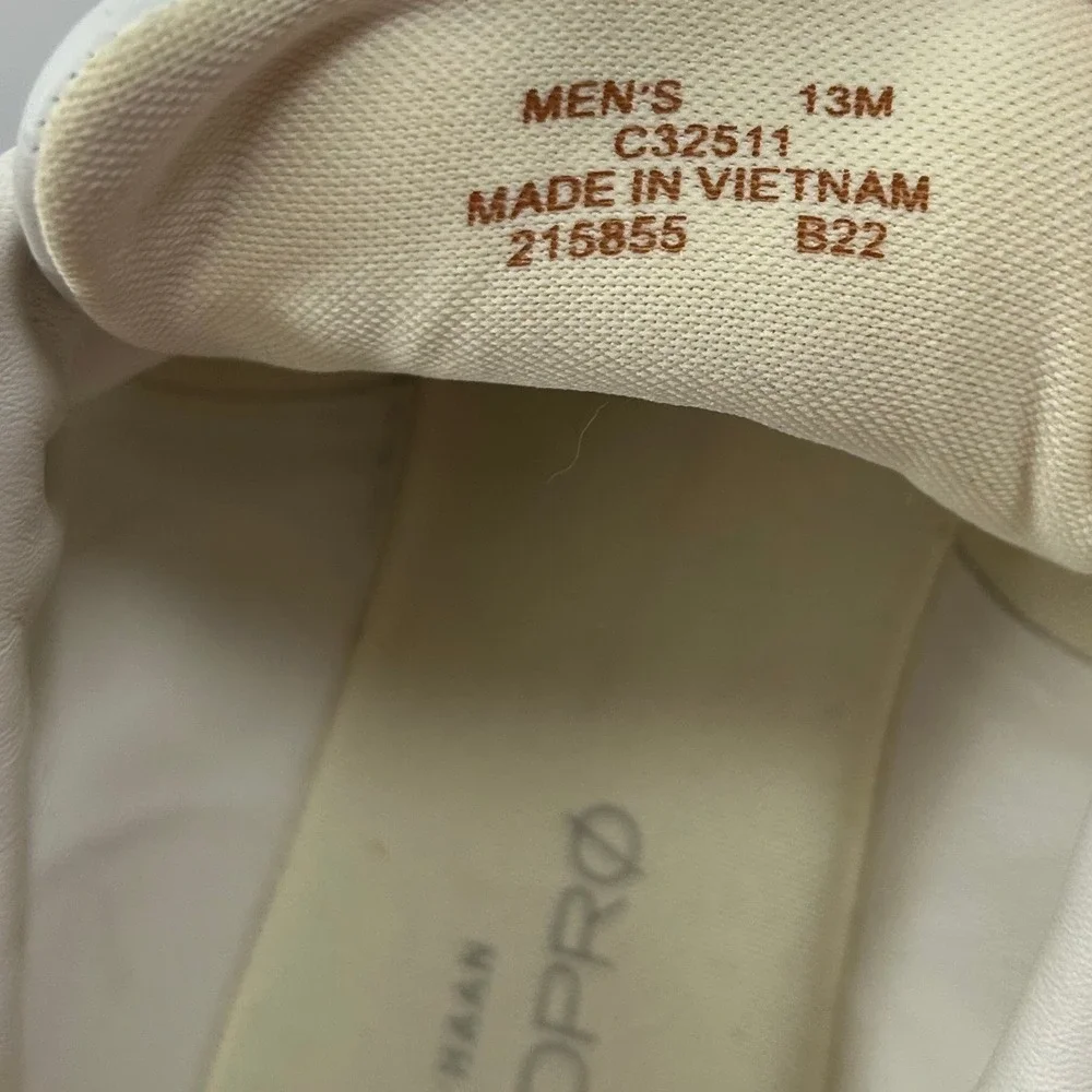 Cole Haan GrandPro Rally Court Sneaker Mens 13 White‎ Leather Low Top Tennis